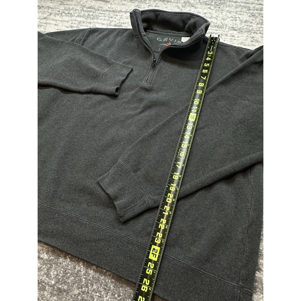 ORVIS Men's Pullover 1/4 Zip Red Grey Sweater Size Large 100% Cotton Lot of 2 - Picture 12 of 15